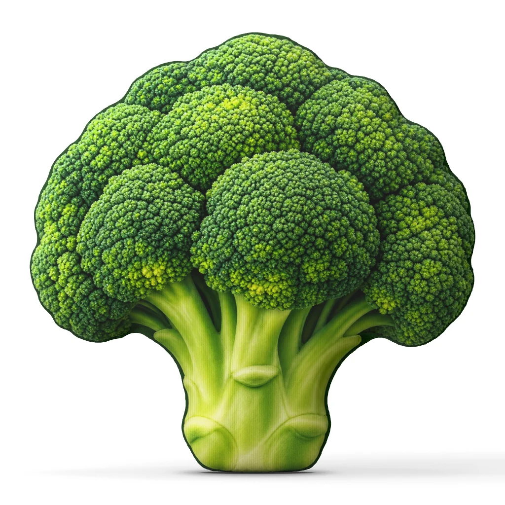 Broccoli Shaped Stuffed Pillow Vegetable Cushion Irregular Throw Pillow Sofa Accent for Kitchen Living Room Home Decor Gift