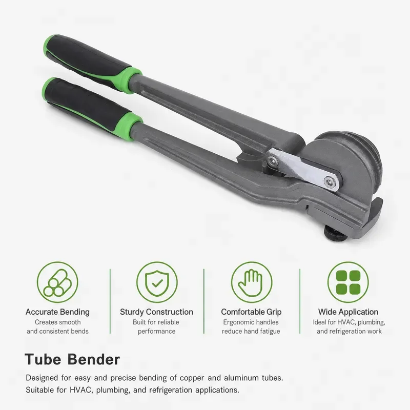 3 in 1 Tubing Bender 180 Degree 1/4 3/8 1/2 Inch OD Copper Aluminum Tube Bender for HVAC Refrigeration Repair