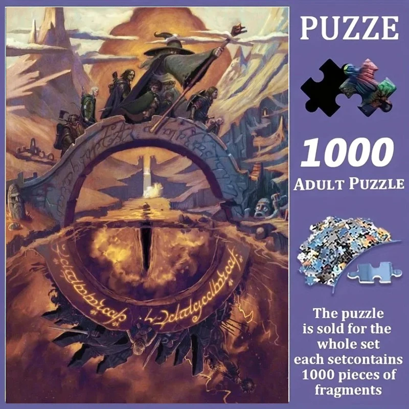 

Пазл на 1000 элементов «Властелин колец», идеально подходит для творческих занятий своими руками с семьей, подарок, игрушка для развлечений