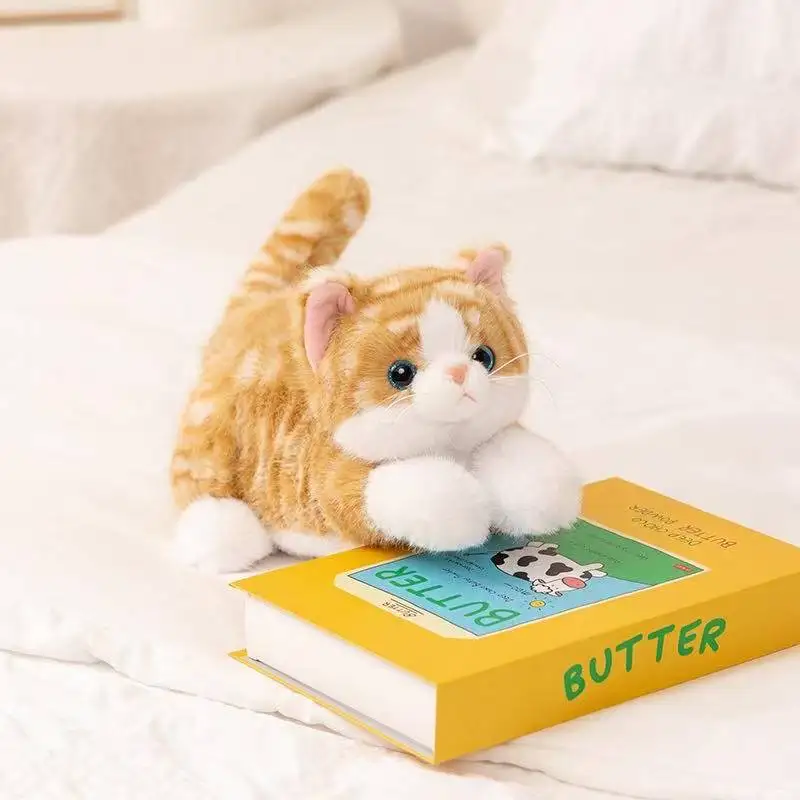 Lo último en llavero con colgante de mochila de frutas, muñeco de gato de simulación, muñeco de peluche Kawaii, muñeco de dibujos animados de Anime, bonito regalo de cumpleaños para niños