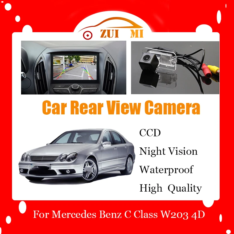 

Car Reverse Rear View Camera For Mercedes Benz C Class W203 4D Waterproof CCD Full HD Night Vision Backup Parking Camera