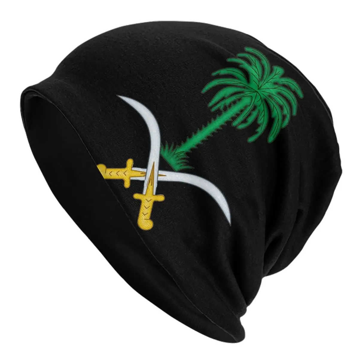 Saudi Arabia Emblem Saudi National Day Slouchy Beanie Cap Unisex Winter Headwear Skullies Caps Bonnet Knit Hat