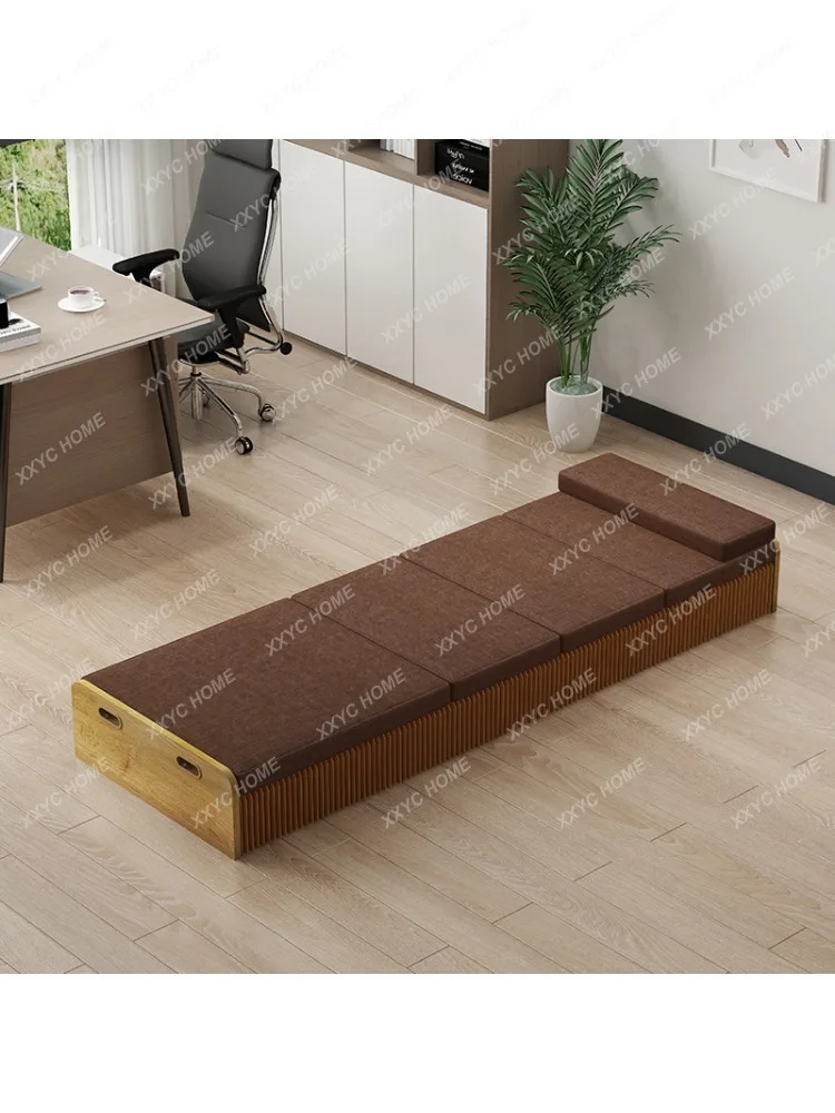 One Wallpaper Folding Bed Lunch Break Multi-Functional Storage Office Small Apartment Home Hidden Bed