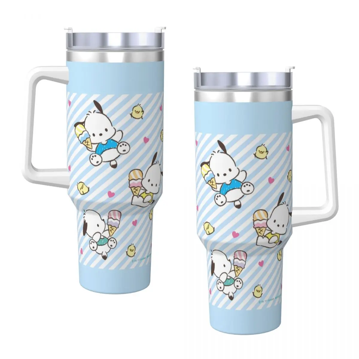 Pochacco Tumbler Sanrio Hot Drinks Water Bottle Portable Stainless Steel Coffee Mug Custom Driving Mugs Cup