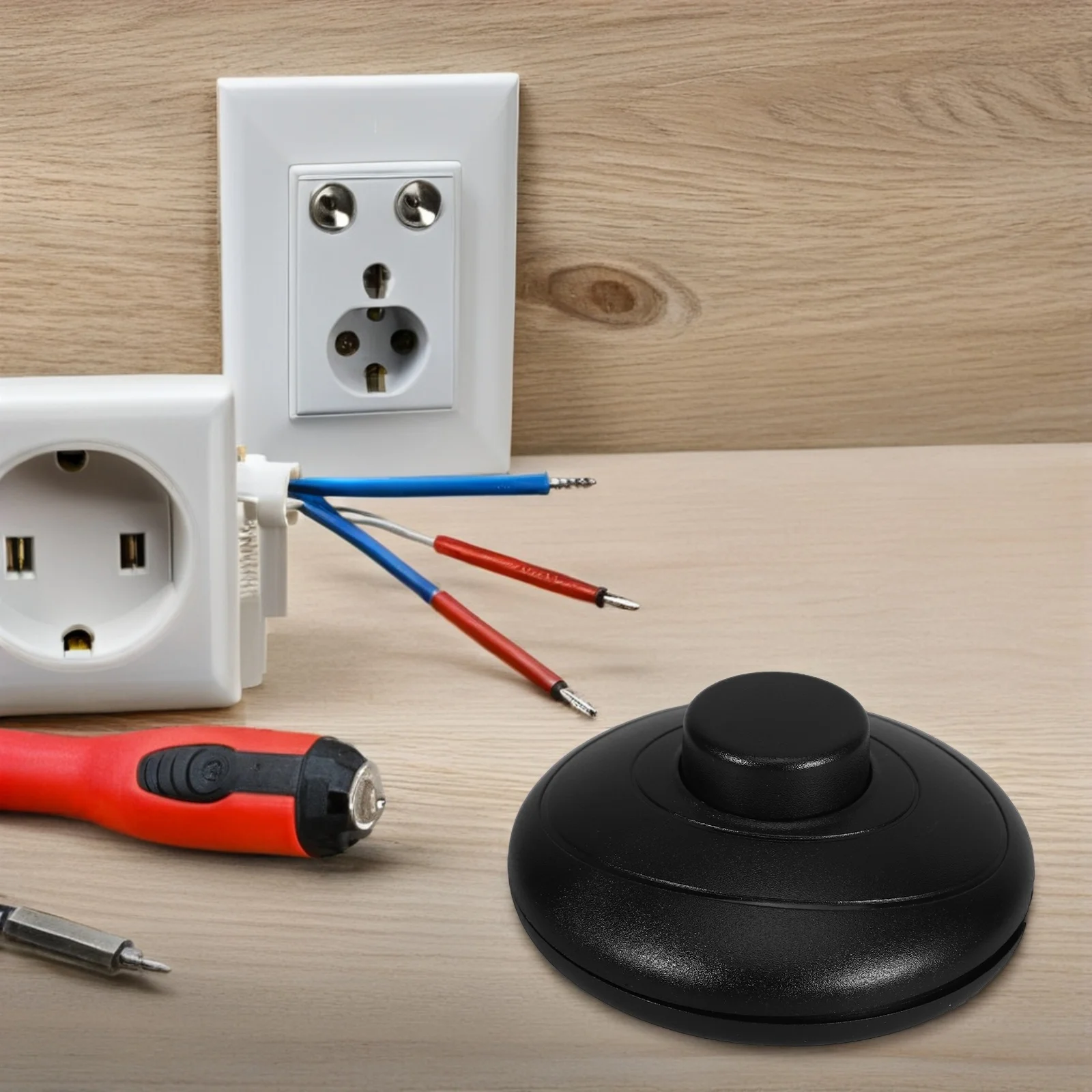 

2Pcs Multifunction Foot Pedal Switch Inline Step-on Push Control Floor Light Switch for LED Lighting