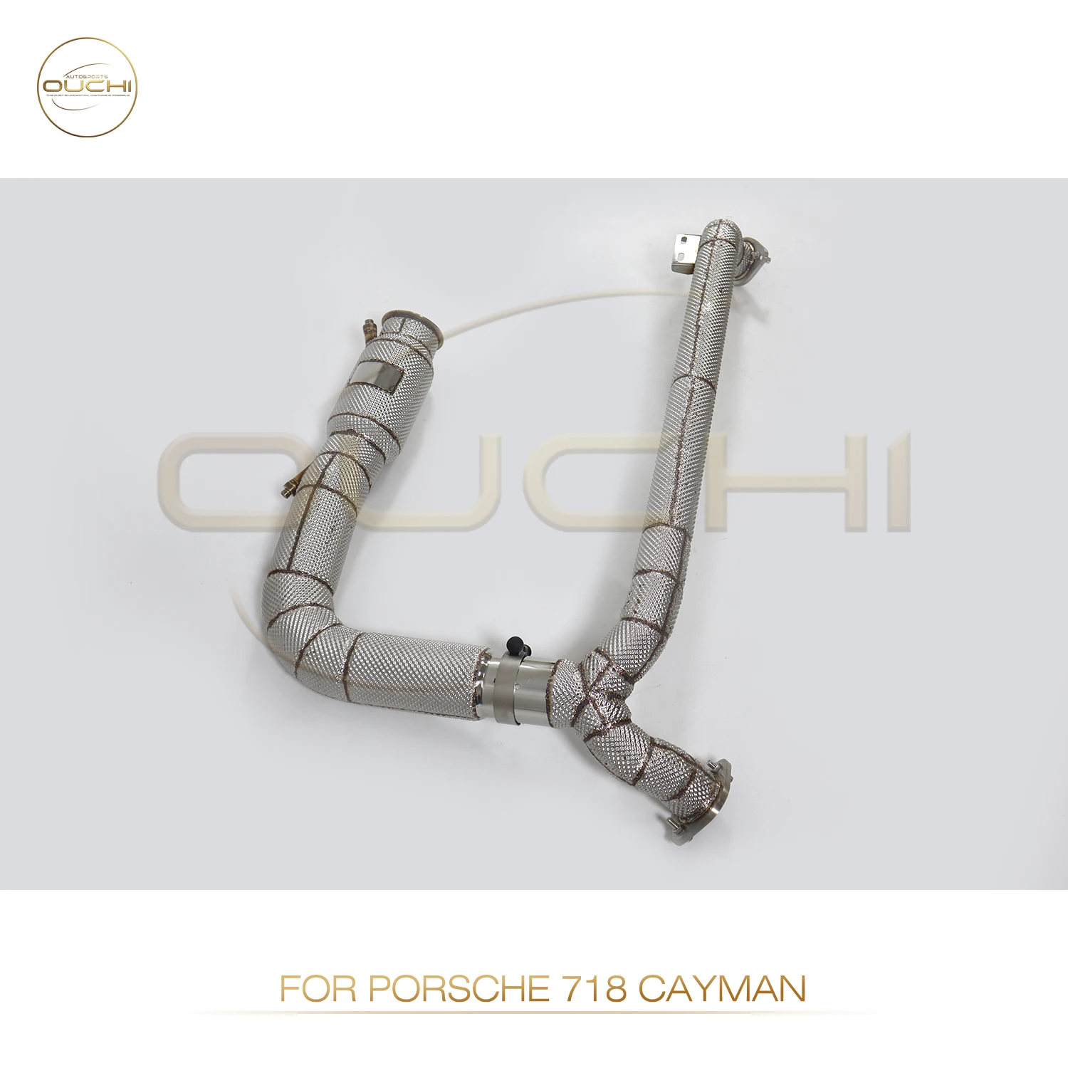

OUCHI Factory Direct Sales Downpipe for Porsche 718 982 Cayman SS304 Exhaust With Heat Shield Straight Through Pipe