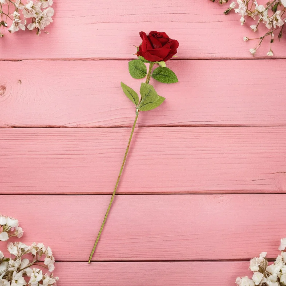 

10Pcs Artificial Roses Realistic Fake Flower Bouquet Long Stem Wedding Reception Flower Centerpieces Home Decoration