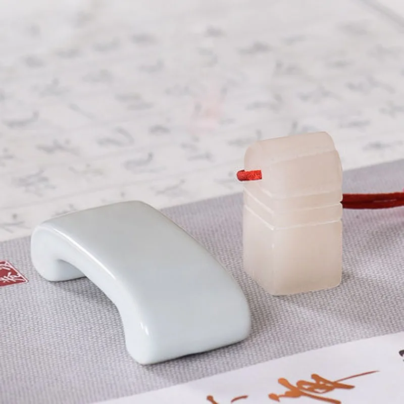 Multifunctional Ceramics Chinese Calligraphy Brush Holder Rest ink stick Rest