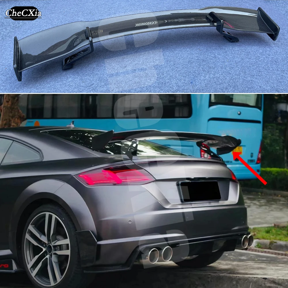 

Rear Genuine Carbon Fiber Trunk Spoiler Deck Wing For Audi New R8/TT/TTS/TTRS/S3/S4/S5/S6/S7/S8 Auto Accessories Car Styling