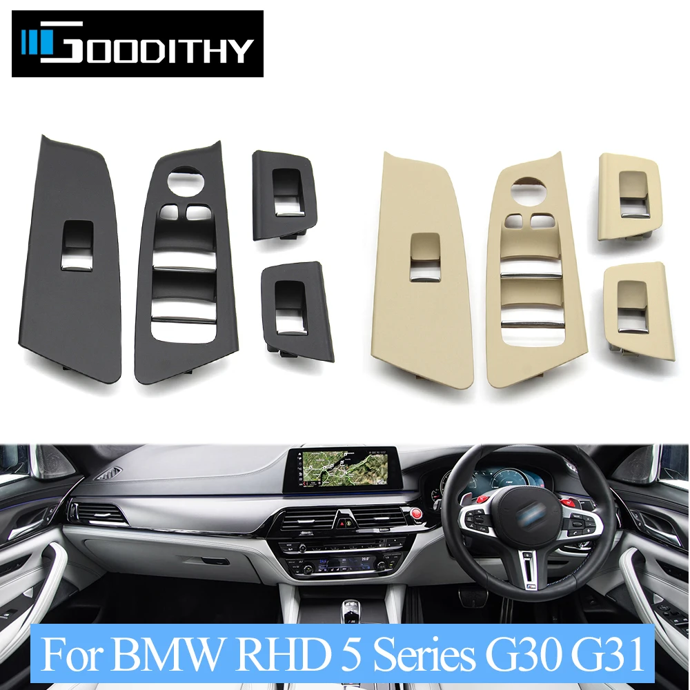 

RHD Interior Car Front Rear Door Window Lift Switch Panel Cover Trim For BMW 5 Series M5 G30 G31 F90 525 528 2017 2018 2019 2020