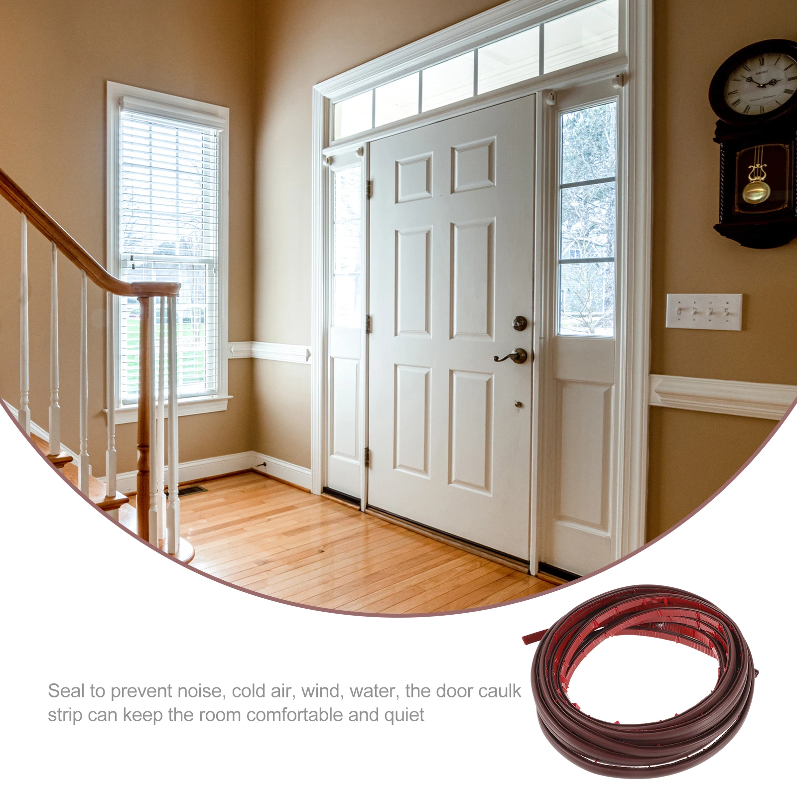

6M Window Weatherproof Rubber Seal Windproof Waterproof Door Caulk For Home Use Easy Cut Sealing Strip For Door Gaps Window Gaps