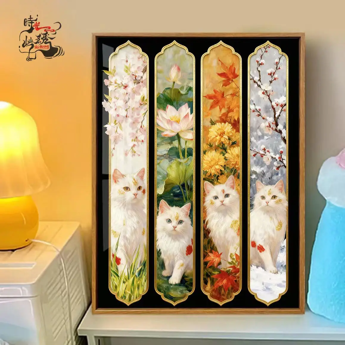 

Набор для вышивания крестиком «Четыре сезона», ручная работа, для гостиной/прихожей, элитная цветочная вышивка, современный минимализм