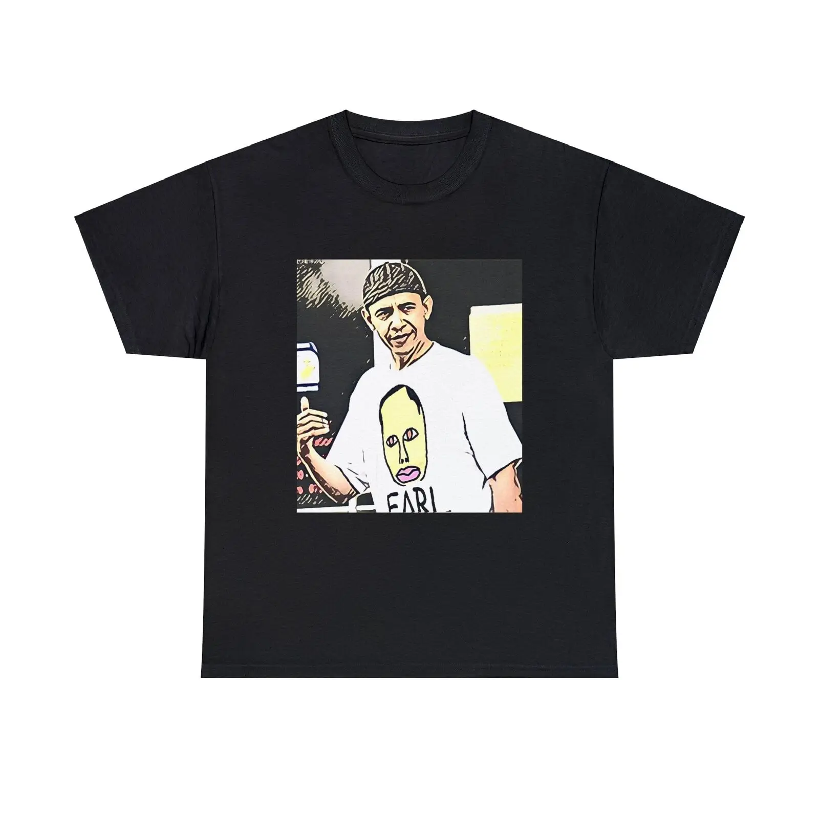 Obama Earl Sweatshirt Graphic Print Parody Crew Neck Unisex Heavy Cotton T-Shirt