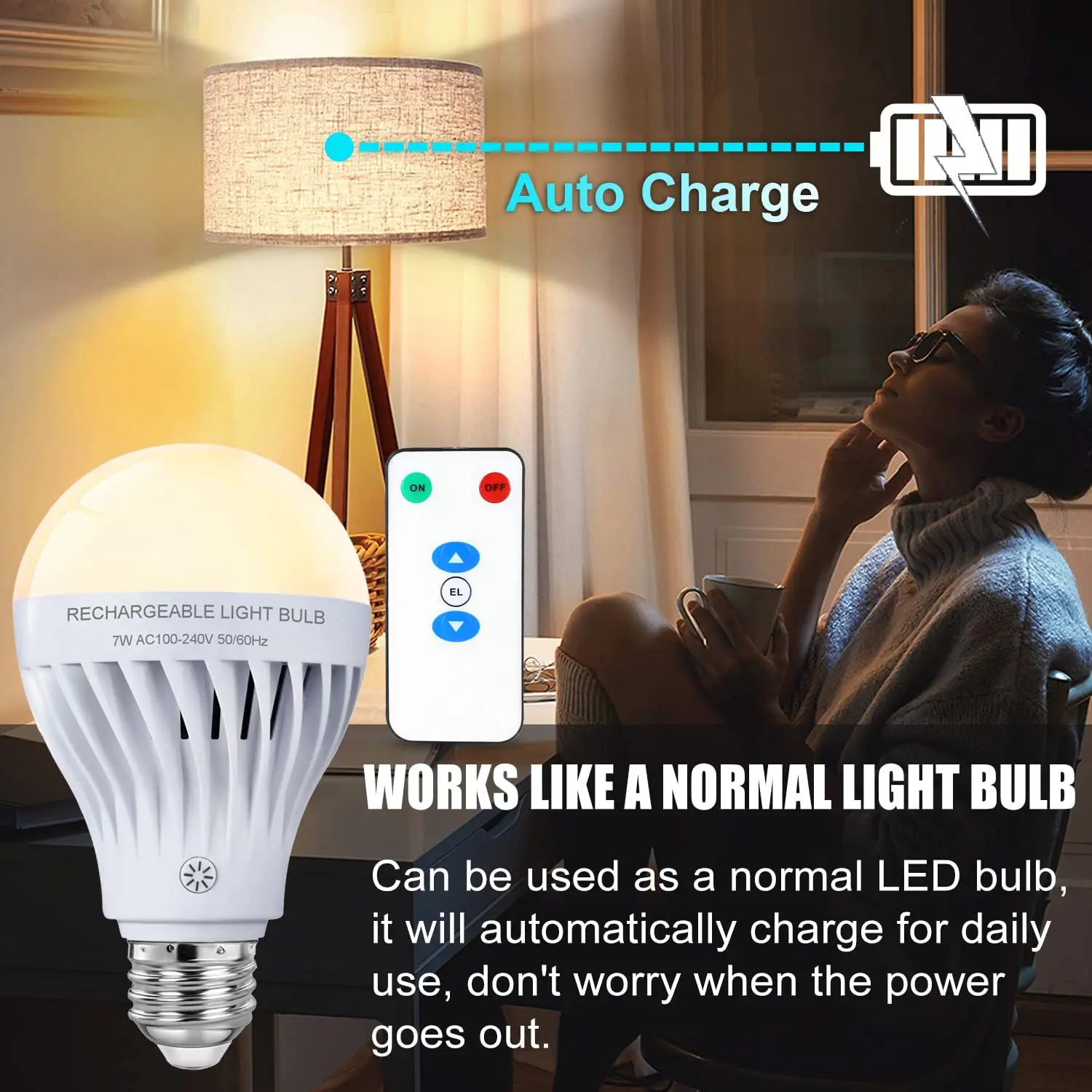 Smart E27 Emergency battery Charging Light IR Remote Control Home Wireless Light Bulb Outdoor Tent light Camping LED Lemp