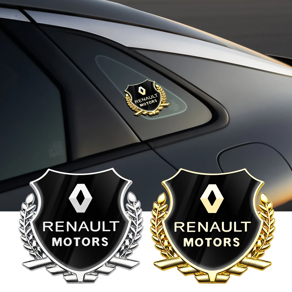 Car Styling 3D Metal Aluminum Badge Badge Decoration Sticker For Renault Clio 4 Megane 3 2 4 Captur Koleos Duster Logan Trafic