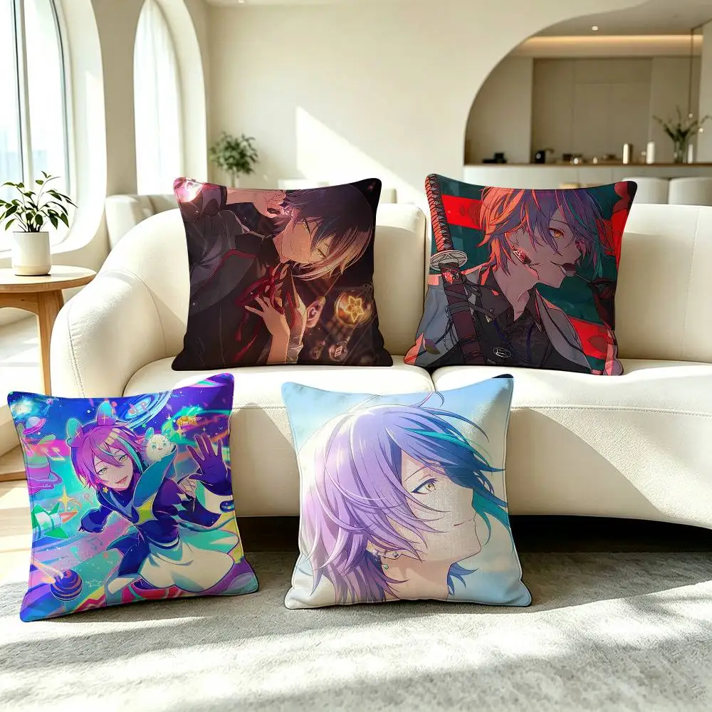 K-Kamishiro Rui Project SEKAI Square Double-Sided printed Pillow Case Bedroom Bedside Pillow Sofa Cushion Cover