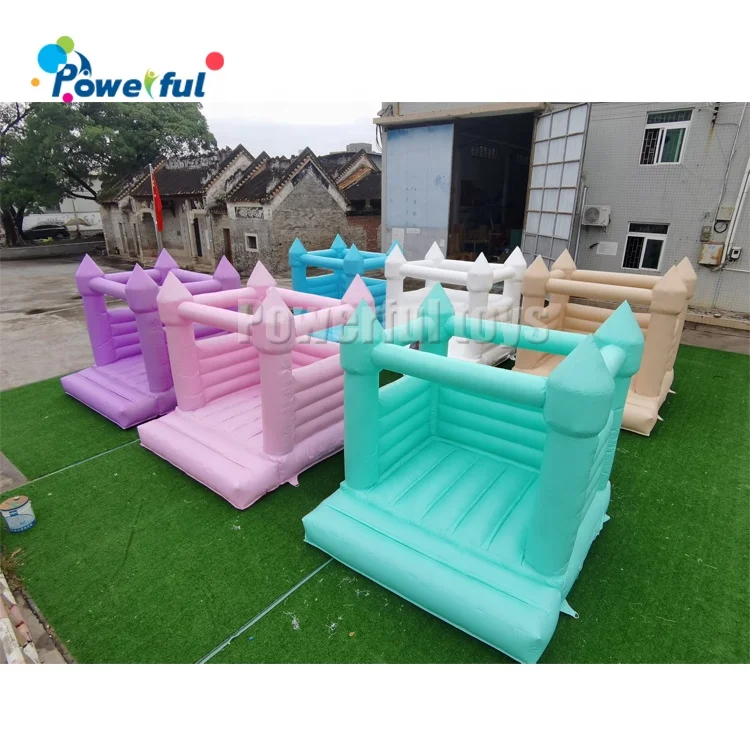 New hot sale Inflatable Bouncy Castle White Bounce House For Wedding   jumping castle