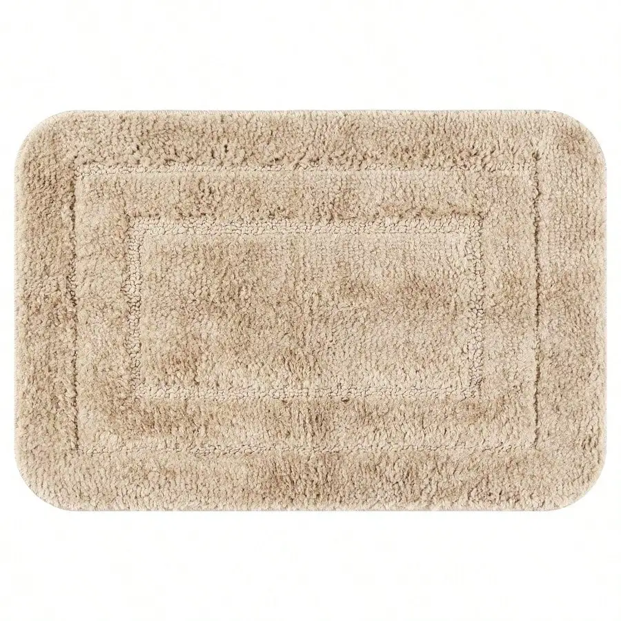 

Soft Absorbent Rug Non - Slip Plush Bath Bathroom Floor Khaki 16x24 Inch Quick Dry Soft Comfortable Anti Slip