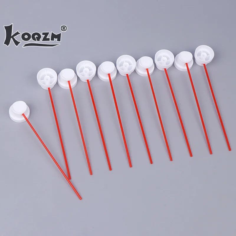 10 Stück Sprüh-Farbkappen, passend für weibliche Dosen, Nadelkappe, Sprühdose, Düse, Sprühfarbdüsen, Sprühfarbenspitzen, roter dünner Schlauch