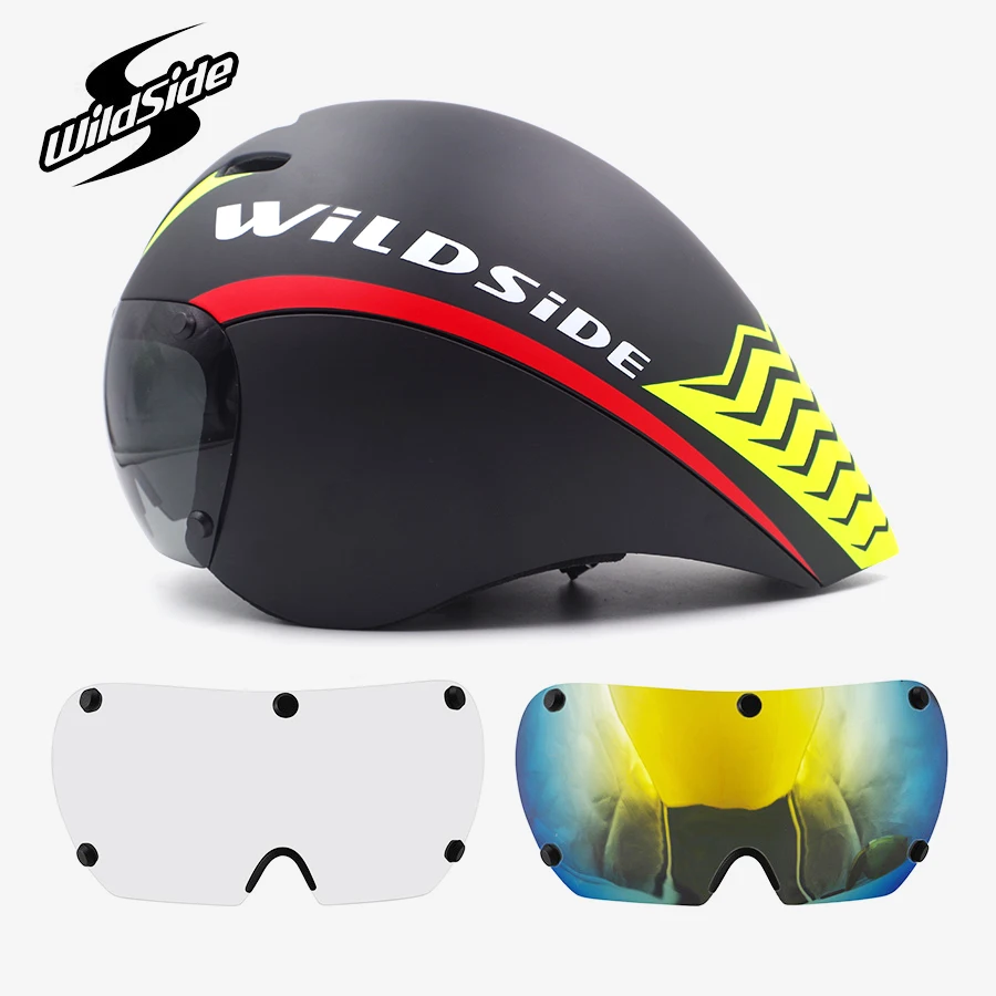 TT Cycling Helmet Lens Goggles Triathlon Tri Aero Road Bike Helmet Timetrial Race Bicycle Helmet Men Casco Ciclismo Accessories