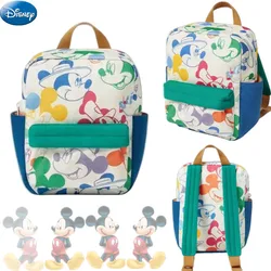 Disney-mochila con estampado de Mickey Mouse para niños, Bolsa Escolar de dibujos animados de Minnie, regalo