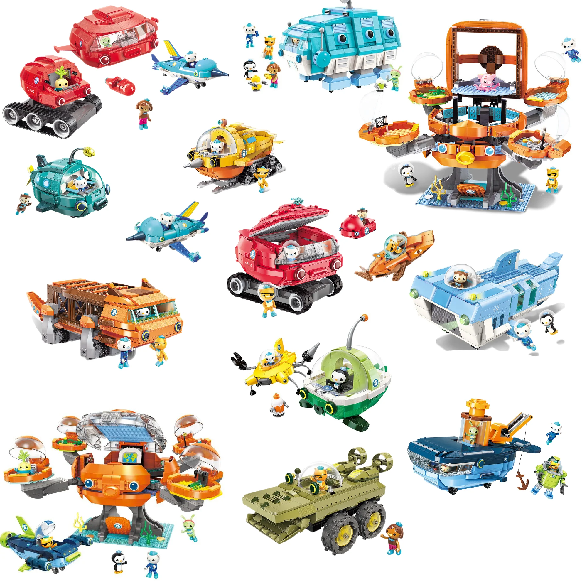 Oktonauten Bausteine Miniatur spielzeug Octopod Gup Action figuren so tun, als ob Spielzeug Eltern-Kind-Spiele Kinderspiel zeug Weihnachts geschenk