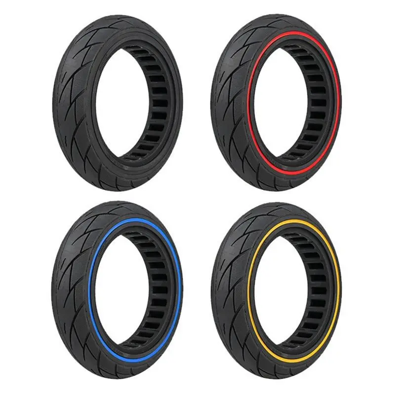 NEW HOT In Stock-For Ninebot F40 F30 F20 10X2.125 Airless Anti-Skid Tire Set- 10 Inch Honeycomb Rubber Solid Trye Yellow