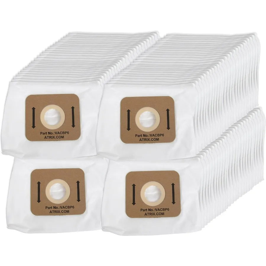 VACBP6-100P Filtros HEPA de repuesto para aspiradora de mochila Atrix, paquete de 100, blanco