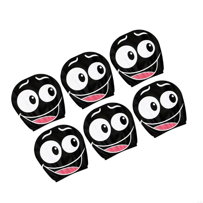 

2025 New Amusing Car Accessory Headrest Protector Cartoon Eyes Pattern Car Headrest Cover