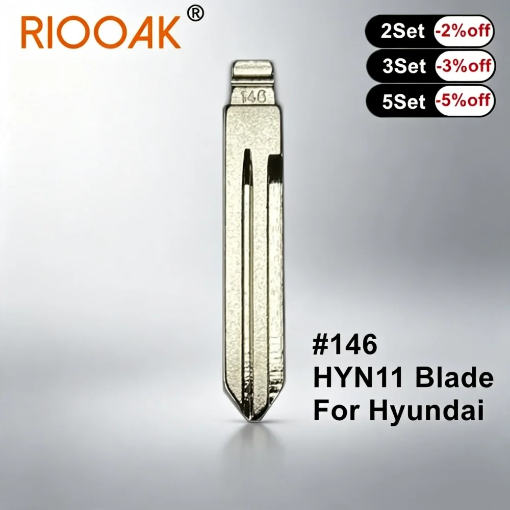 10Pcs #146 HYN11 Uncut Flip Key Blade Metal Blank Compatible KD VVDI Remote For Hyundai Mistra Replacement Car Key Spare Parts