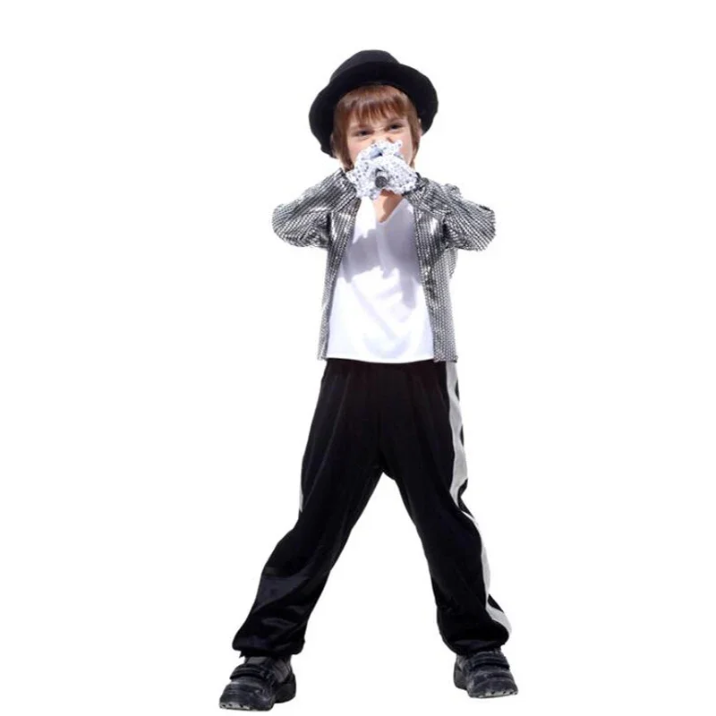 Kids Boys Michael Jackson Cosplay Costume Birthday Party Performance  Masquerade Billie Jean Superstar Stage Costumes