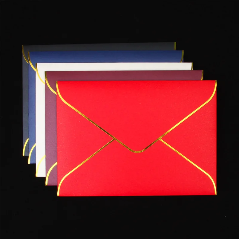 10pcs/lot Gilding A4 A5 Envelope Pearlescent Paper Business Supplies Stationery Postcards Envelopes for Wedding Invitation