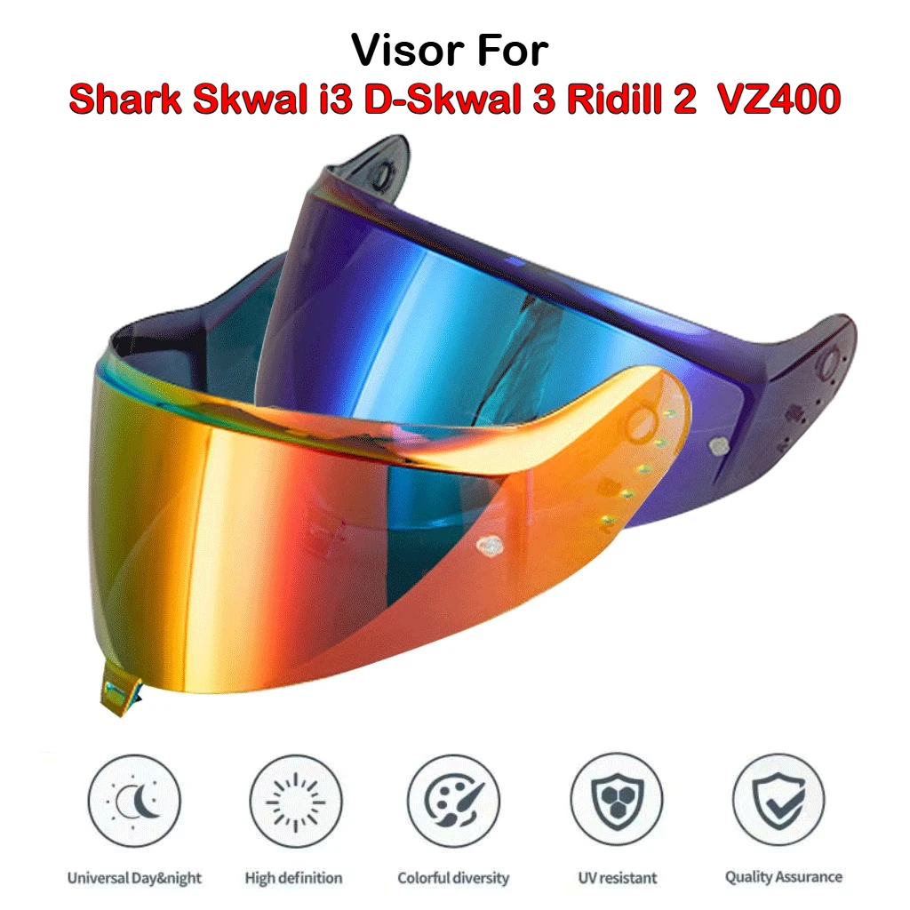 VZ400 Motorcycle Helmet Visor for Shark Skwal I3 D-Skwal3 D Skwal 3 Ridill 2 Helmet Lens Shield Glass Windshield Accessories