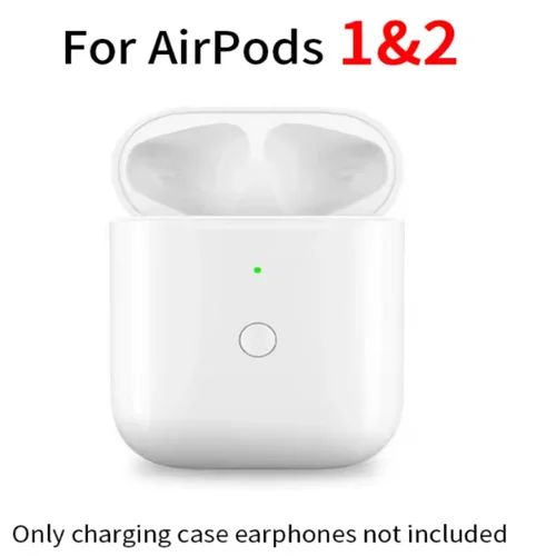 Imagen 2 del producto Caja de carga Original de repuesto para Airpods Pro 1st 2nd 3 4, funda caricadora de batería para auriculares Bluetooth con luz indicadora LED