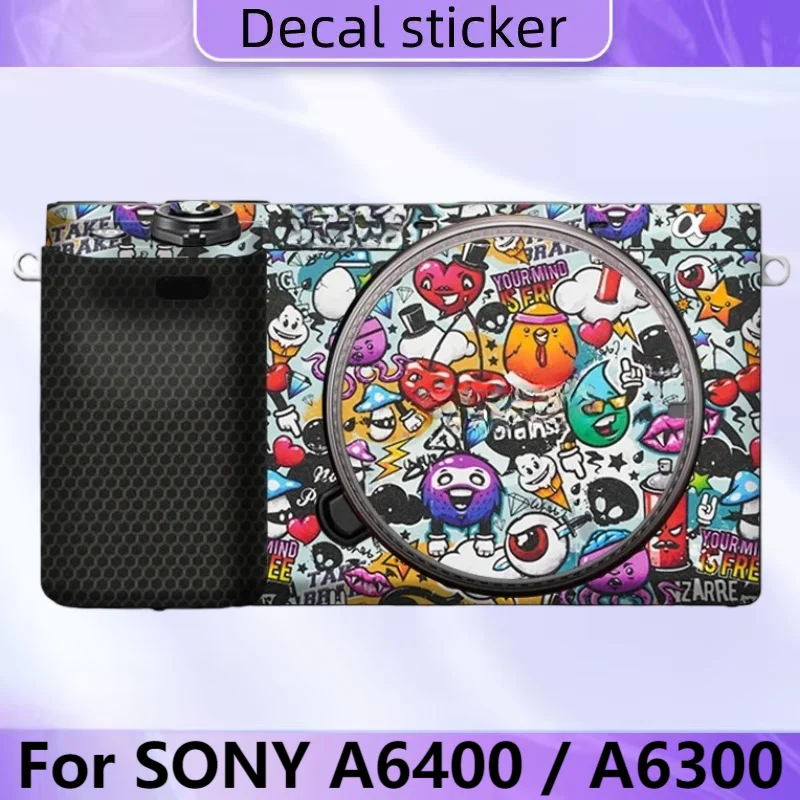ソニー-a6400-a6300-デカールスキンビニールラップフィルムカメラ本体保護ステッカーアンチスクラッチプロテクターコート-a6400-a6300