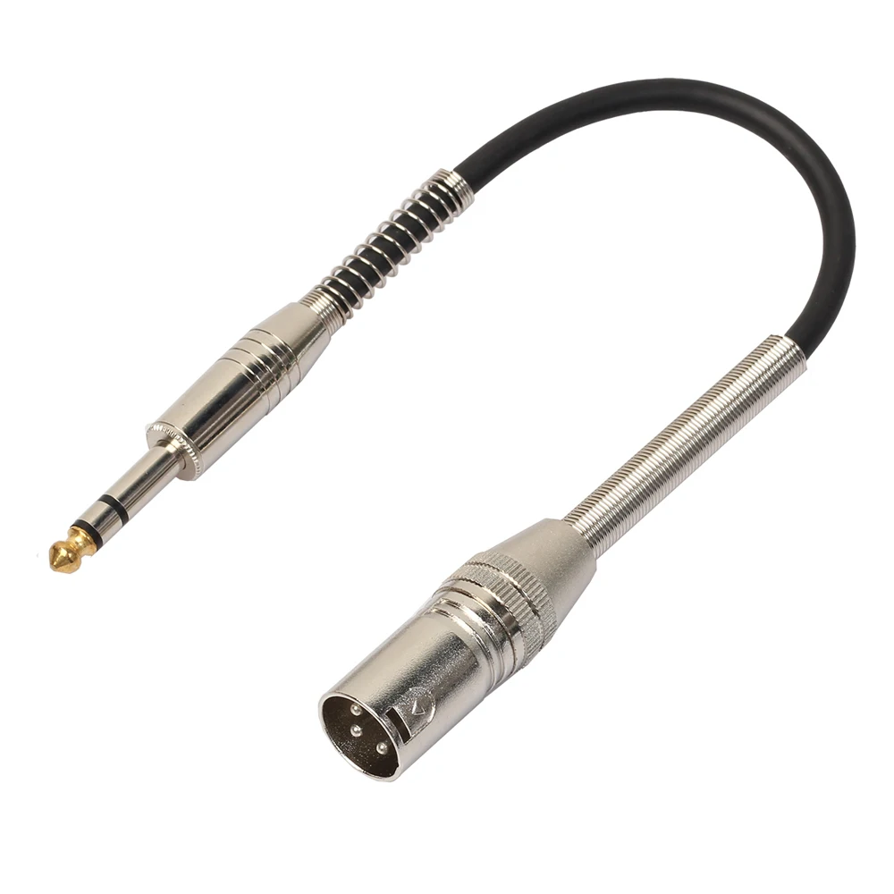 Bochara 30cm 6.5mm Stereo Jack Male to XLR Male Converter Audio Cable Shielded For Microphone Mixer