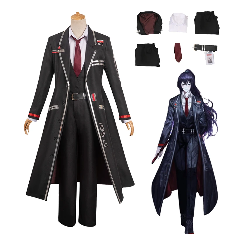 Game Limbus Company HongLu Cosplay Men Costume Male Pants Coat Outfits Role Play Set Halloween Carnival Party Disguise Suit