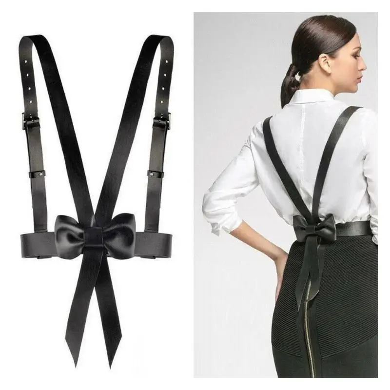 652F Punk Waist Belt Women Teens Nightclub Skinny Body Adjustable Suspender Belts for Party Night Club Waist