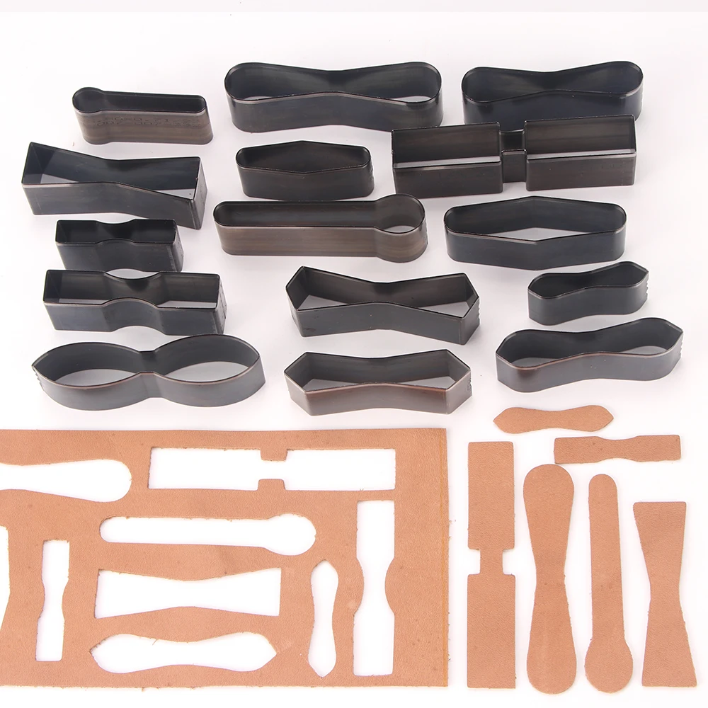 

15pcs/set DIY Leather Bow Tie Punching Mold Set, Steel Manual Hole Punch Stamping Tools for Handcrafted Bag Bowknot Decorations