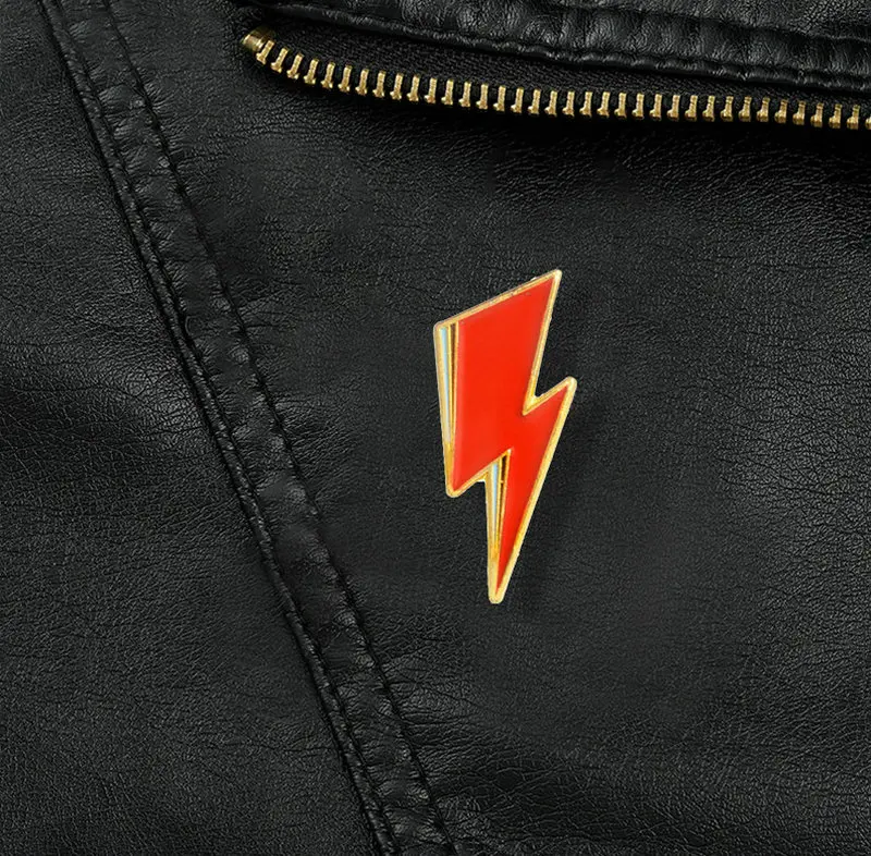 Aladdin Lightning Enamel Pin Bowie style Brooches Gift Art Glam Rock icons Pin Badge Gift for Rock fans men women