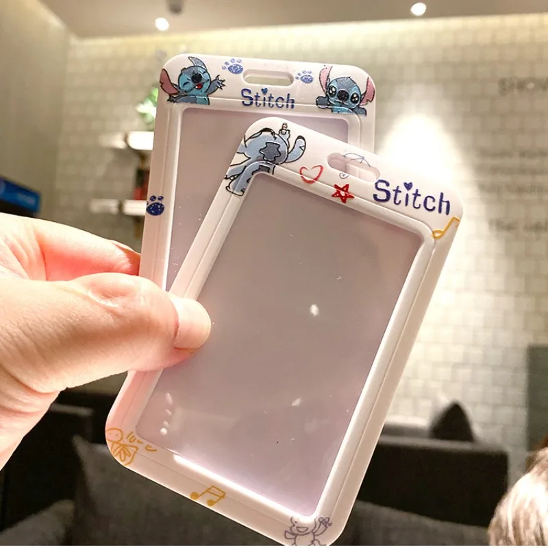 Disney Stitch ID Card Holder with Lanyard for Student Worker Nurse School Office Hospital Access Control Subway Bus