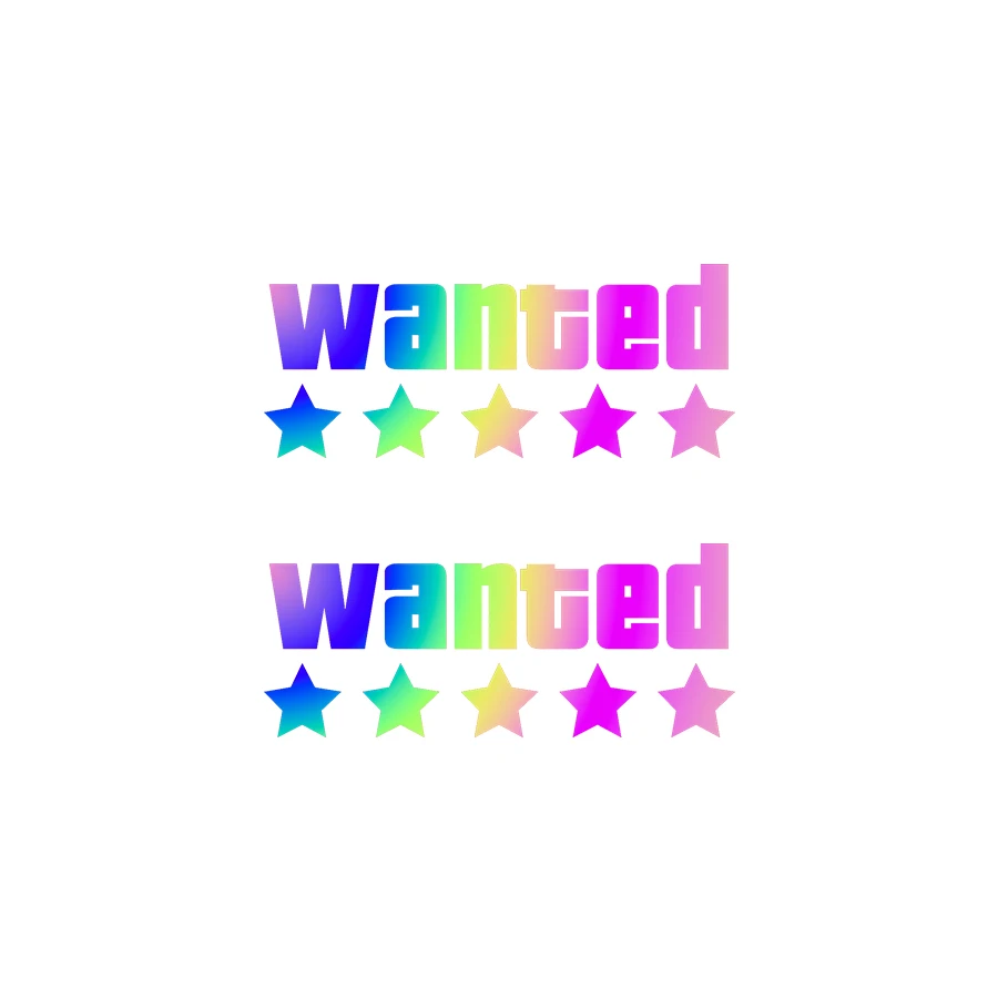 WANTED Motorrad-Aufkleber, wasserfester Vinyl-Aufkleber, anpassbar für Motorrad/Karosserie/Helm, Motorrad-Dekorationszubehör