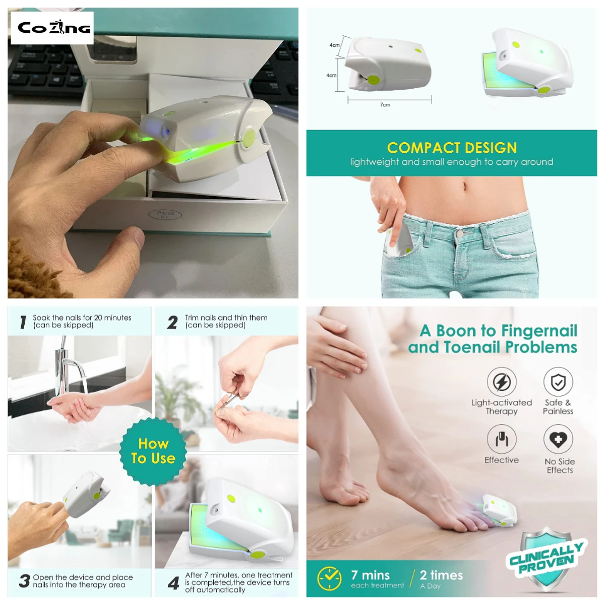 

New Upgrade Nail Fungus Laser Remover Device for Toenail & Fingernail Treatment Home Use