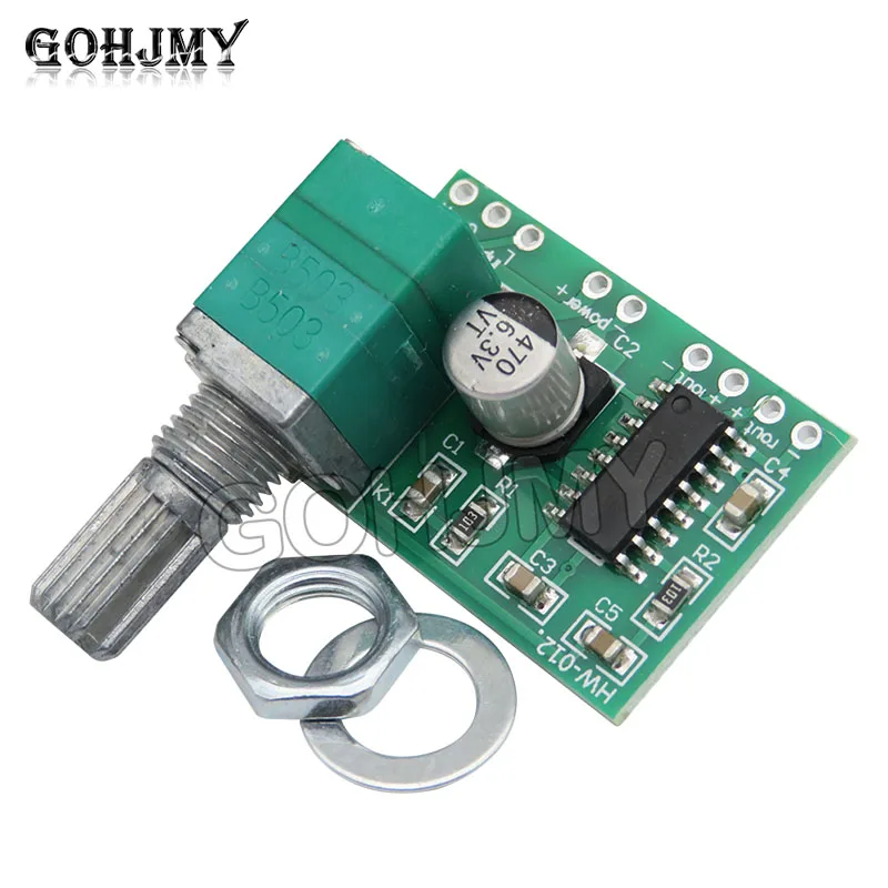 PAM8403 mini 5V digital small power amplifier board with switch Potentiometer, USB power supply, good sound effect GOHJMY