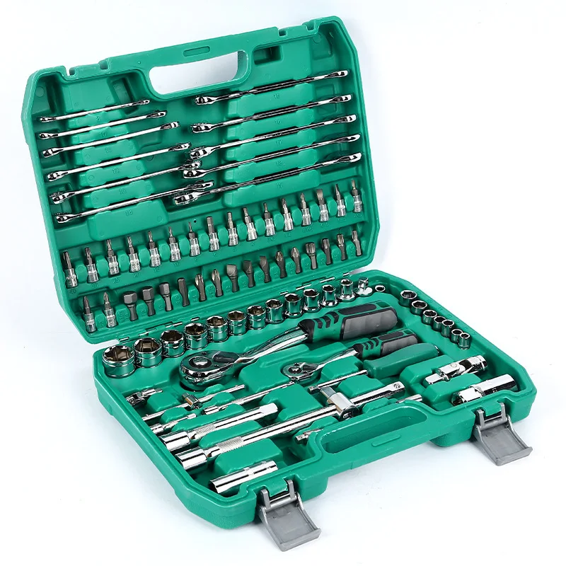 

78PCS Vehicle Tools Ratchet Wrench Combination Hand Tools Auto Repair Professional Tool Set Box Socket Set