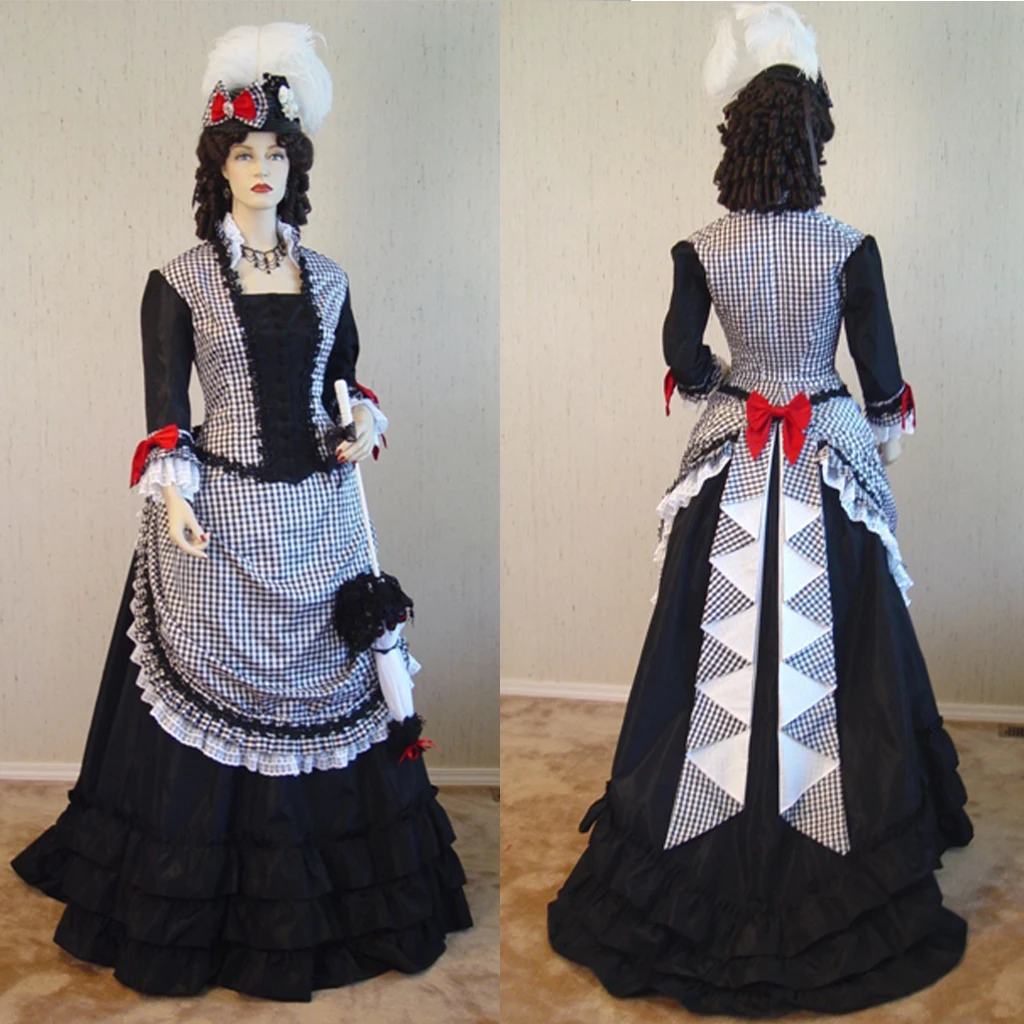 

17th 18th Victorian Lady Edwardian Dress Royal Victorian Bustle gown Gothic Georgian Period Dress Theater Dress Walking Dress