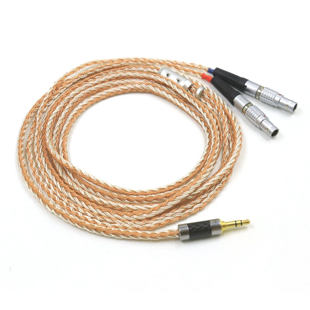 

16 Core For Focal Utopia ELEAR 4Pin XLR 2.5MM/4.4MM Balance Silver Plated Mixed Braided Headphone Upgrade Cable