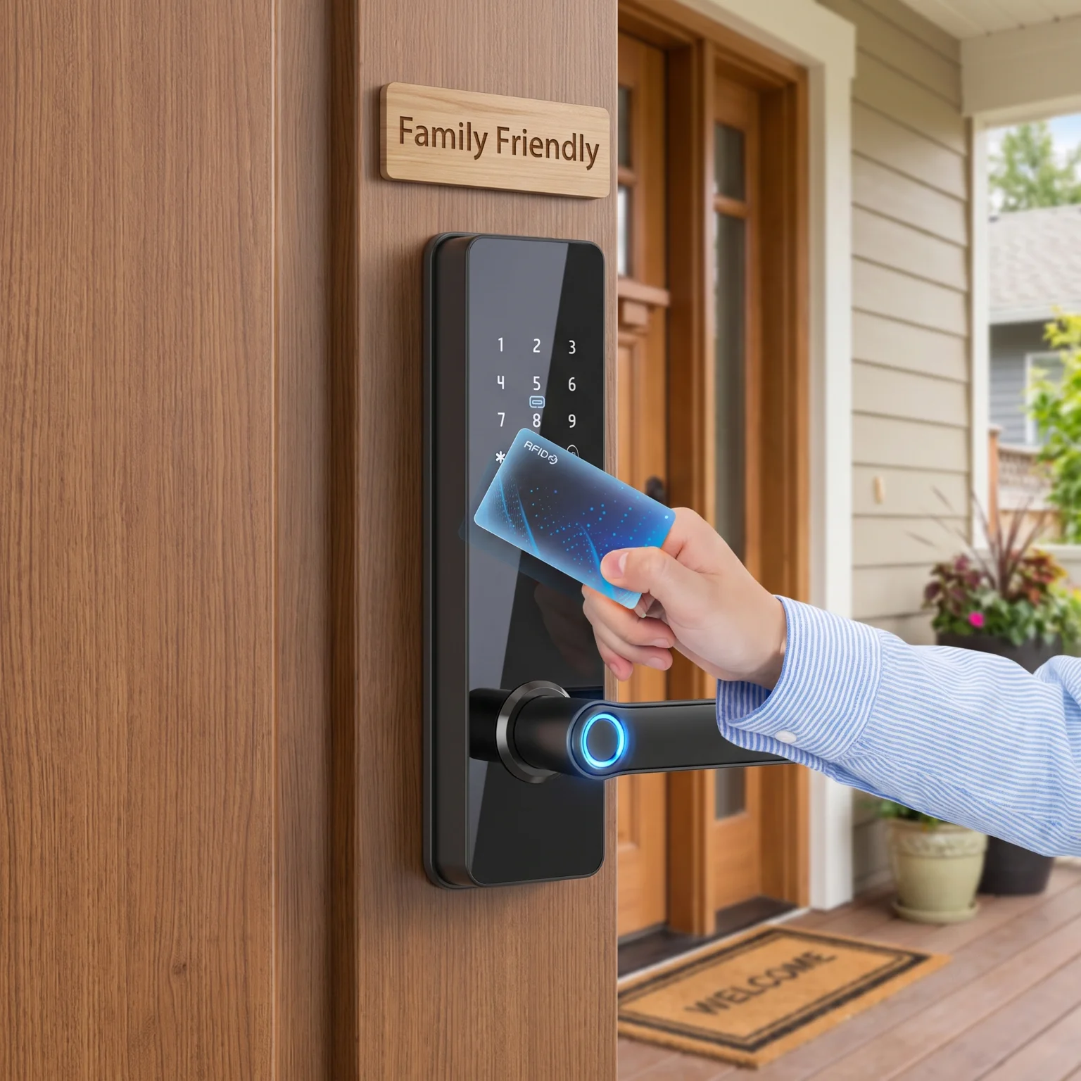 Smart Fingerprint Door Handle  - Home Security Keypad recension och pris