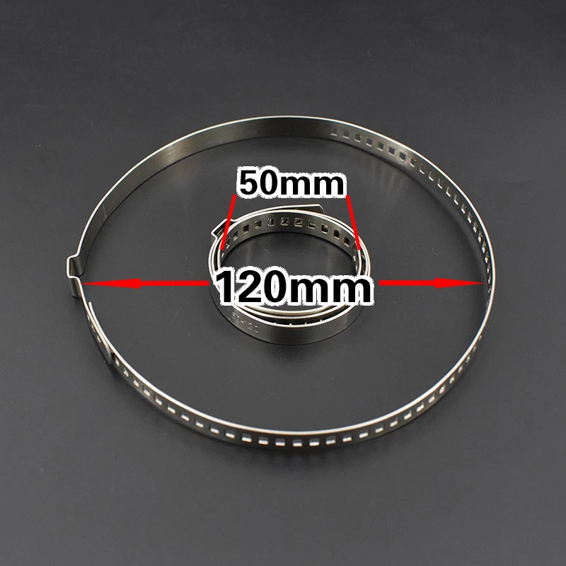 

25-50mm 50-120mm Adjustable 2 Pieces Universal Stainless Steel Shaft CV Joint Crimp Kit Drive Shaft Marine Clamp