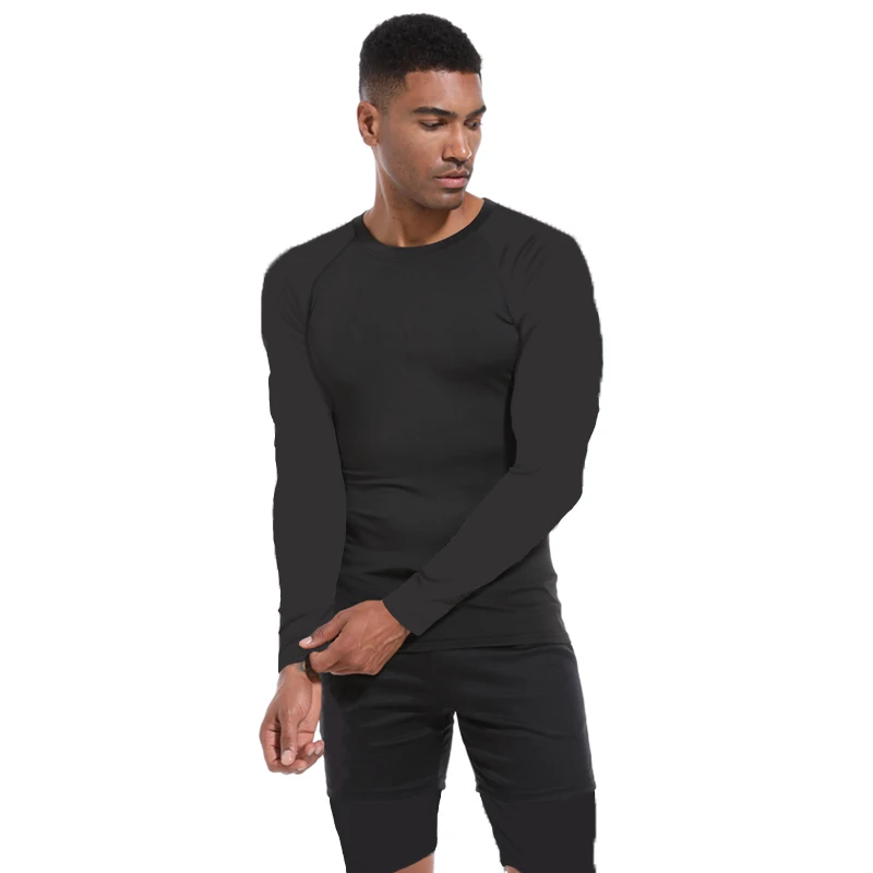 Men's Long Sleeves  T-shirt Fitness Sportswear Fitness T-shirt Gym Running Sports Outdoor Tops for Men Spring and Autumn image 3
